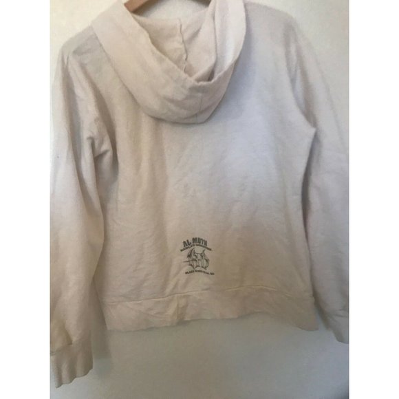 Harley Davidson White Sweatshirt Pullover Hoodie Deep V-Neck Women's Medium Gray - Picture 5 of 6